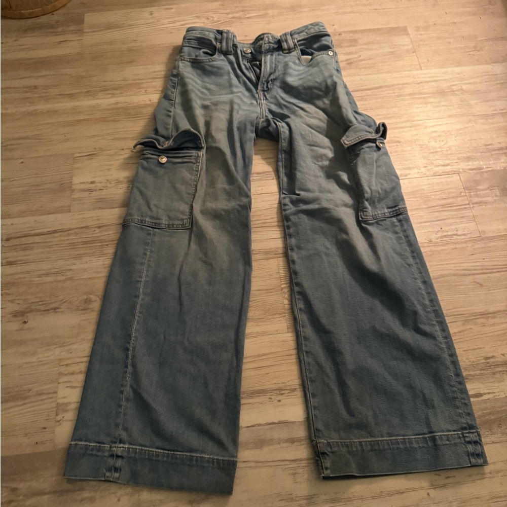 American Eagle Outfitters Blue Flare & Wide Leg Jeans